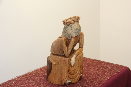 Cover image of Rankų darbo medinė statulėle - "Rūpintojėlis"